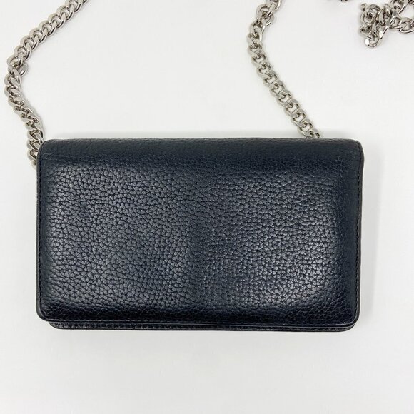 MARC JACOBS | Gotham Pebbled Leather Crossbody Wallet Clutch Black - Picture 4 of 11